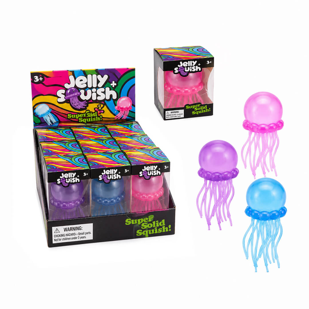 Jelly Squish sensory squeeze toy, three colors