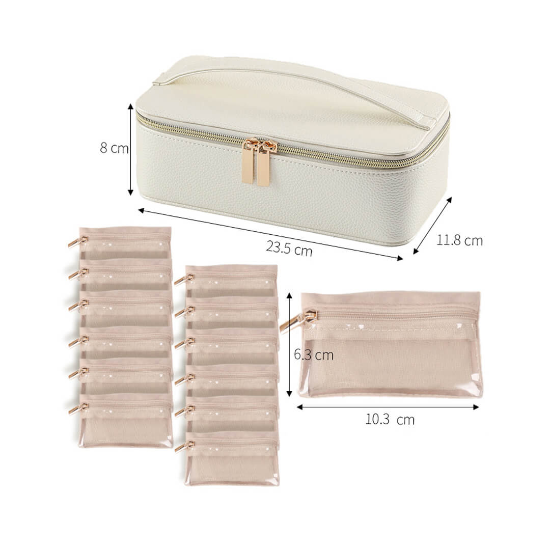 Compact jewelry organizer bag for travel and storage