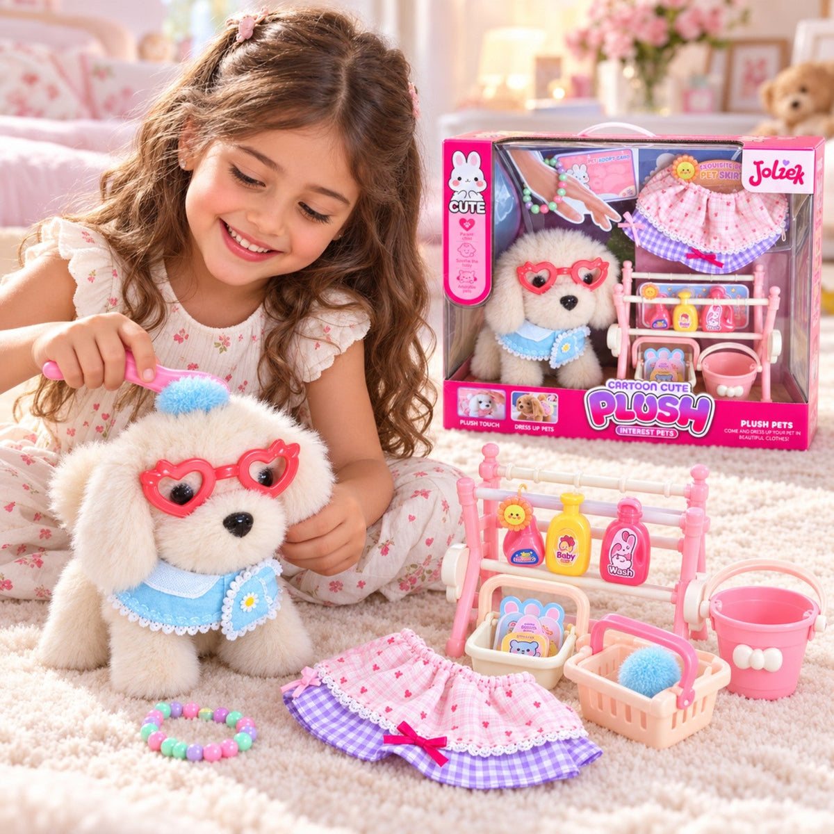 Joliek interactive plush pet playset lifestyle