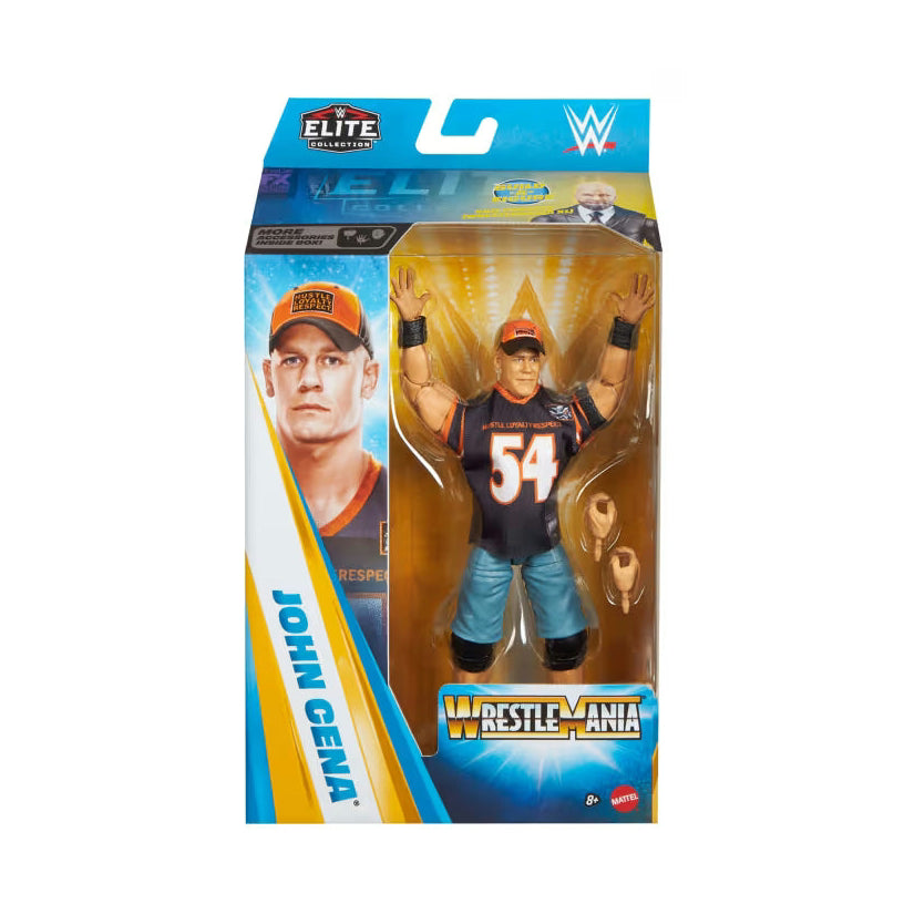 WWE Elite Collection Premium Live Event John Cena Action Figure Set, Wrestlemania Collectible by Mattel