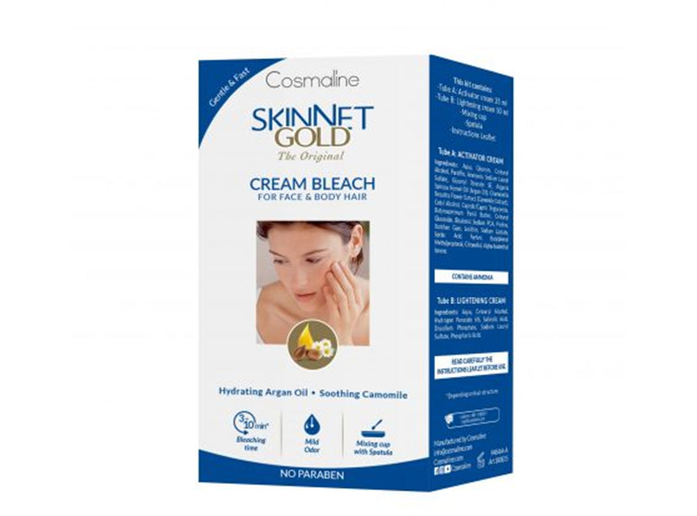 Skinnet Gold Cream Bleach Kit - Face & Body 75ml