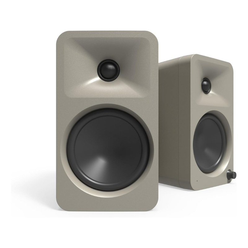 Kanto ORA4 140W Powered Reference Speakers with Bluetooth 5.0 and USB-C Input, Type G Power Cord, Moon (Sold in Pairs)
