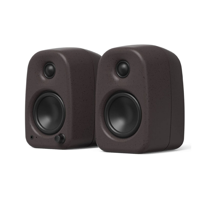 Kanto UKI 100W Desktop Speakers with Bluetooth, USB-C, Headphone out, Pumice (Speckled Brown), Sold in Pairs