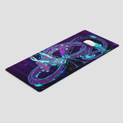 Phone case with a colorful dragon design on a light gray background