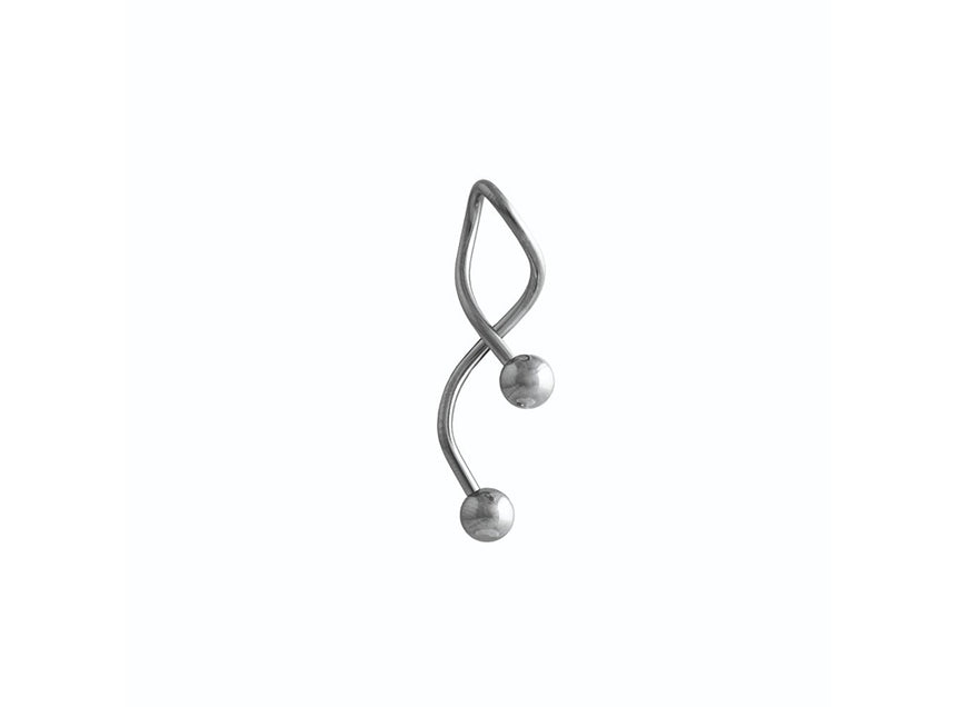 Medisept Stainless Steel Belly Pierce Jewelry Spiral Ball