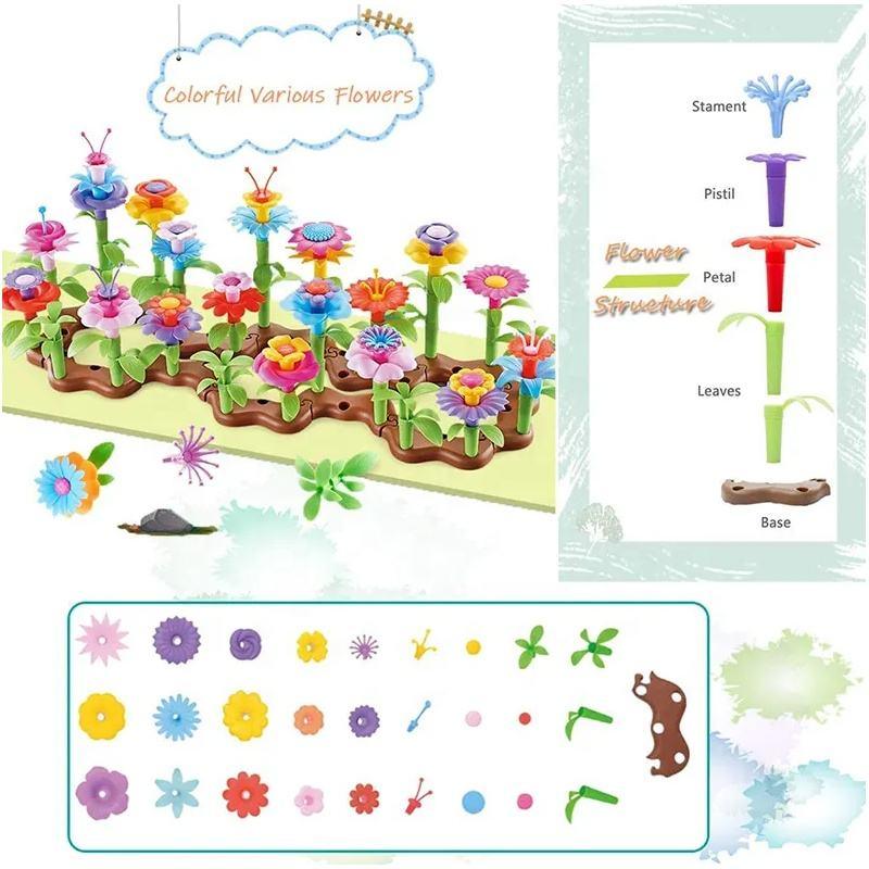 Flower Garden Building Blocks - 148 pieces
