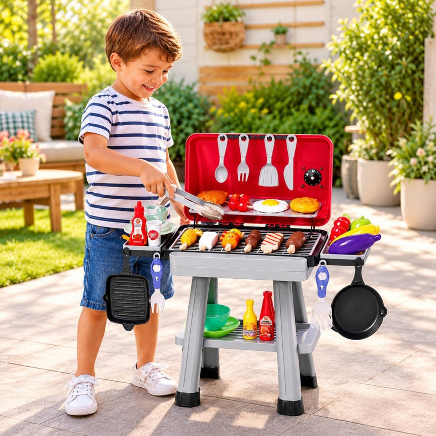 Kids BBQ Grill Pretend Play Set photo 1