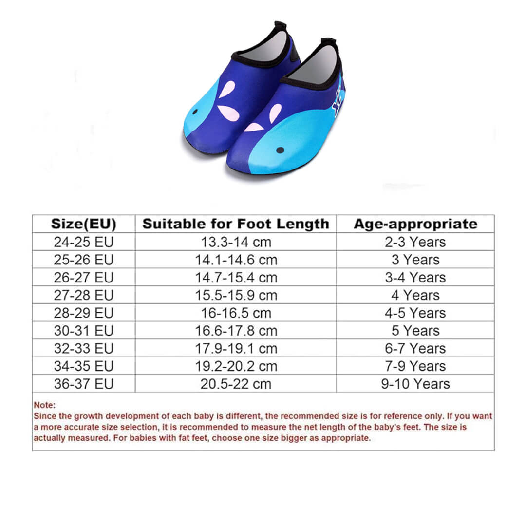 Blue Whale Water Shoes for Kids – Quick-Dry & Soft