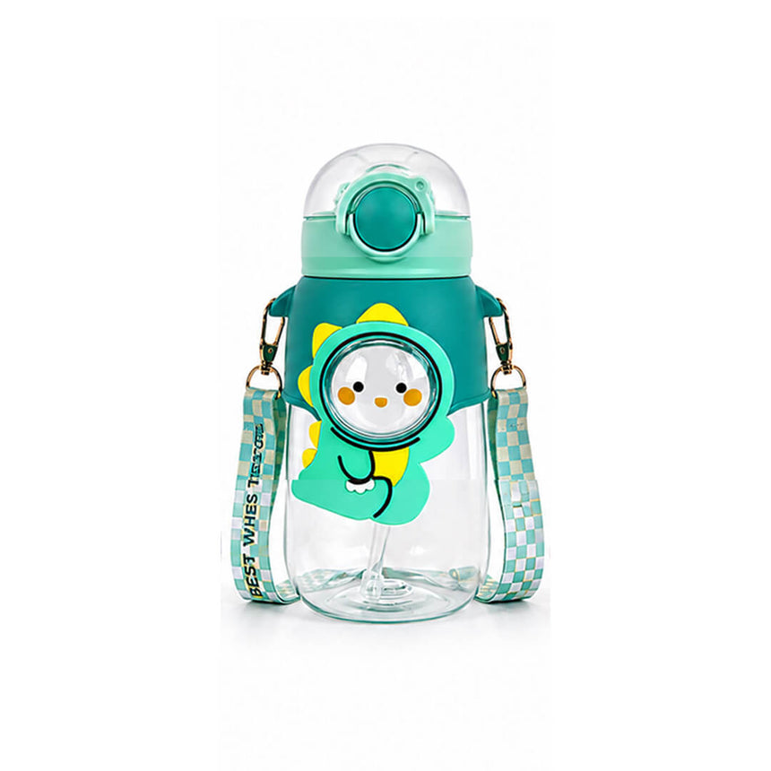 Dinosaur BPA-free water bottle for kids with a strap
