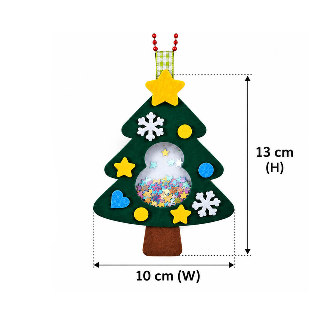 Christmas tree ornament craft kit with colorful star glitter