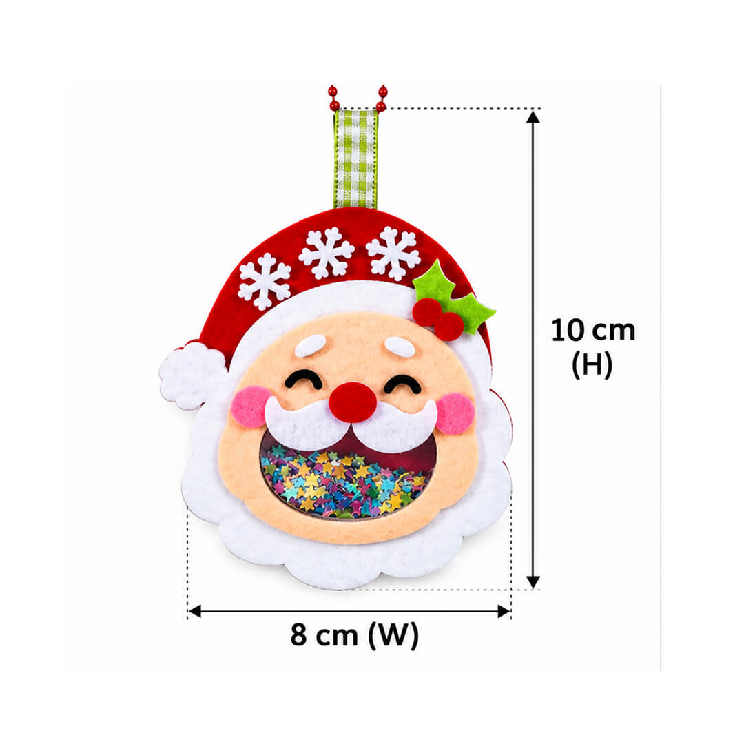 Santa ornament craft kit with colorful star glitter
