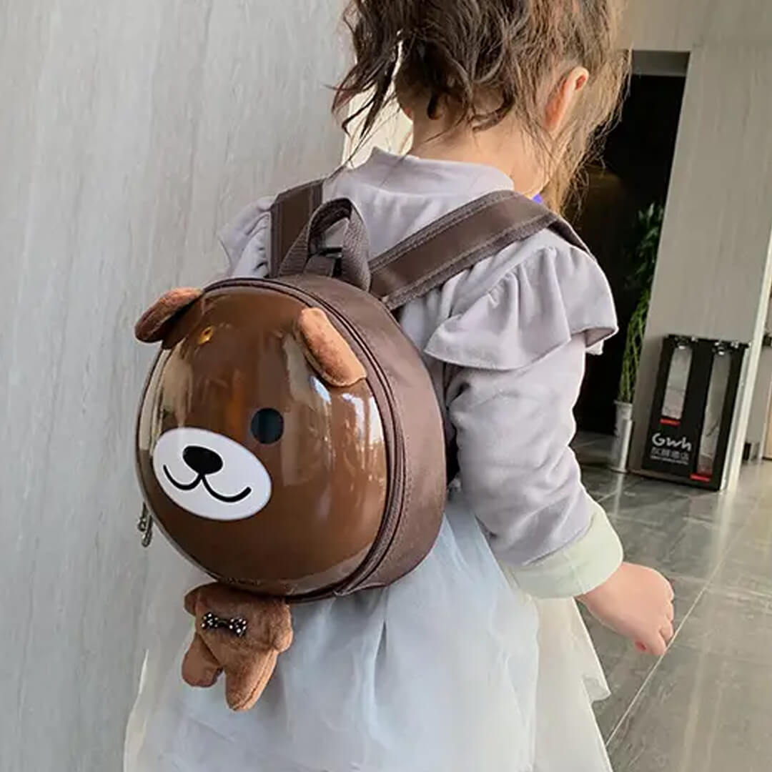 Kids Cute 3D Hard Shell Teddy Bear Backpack