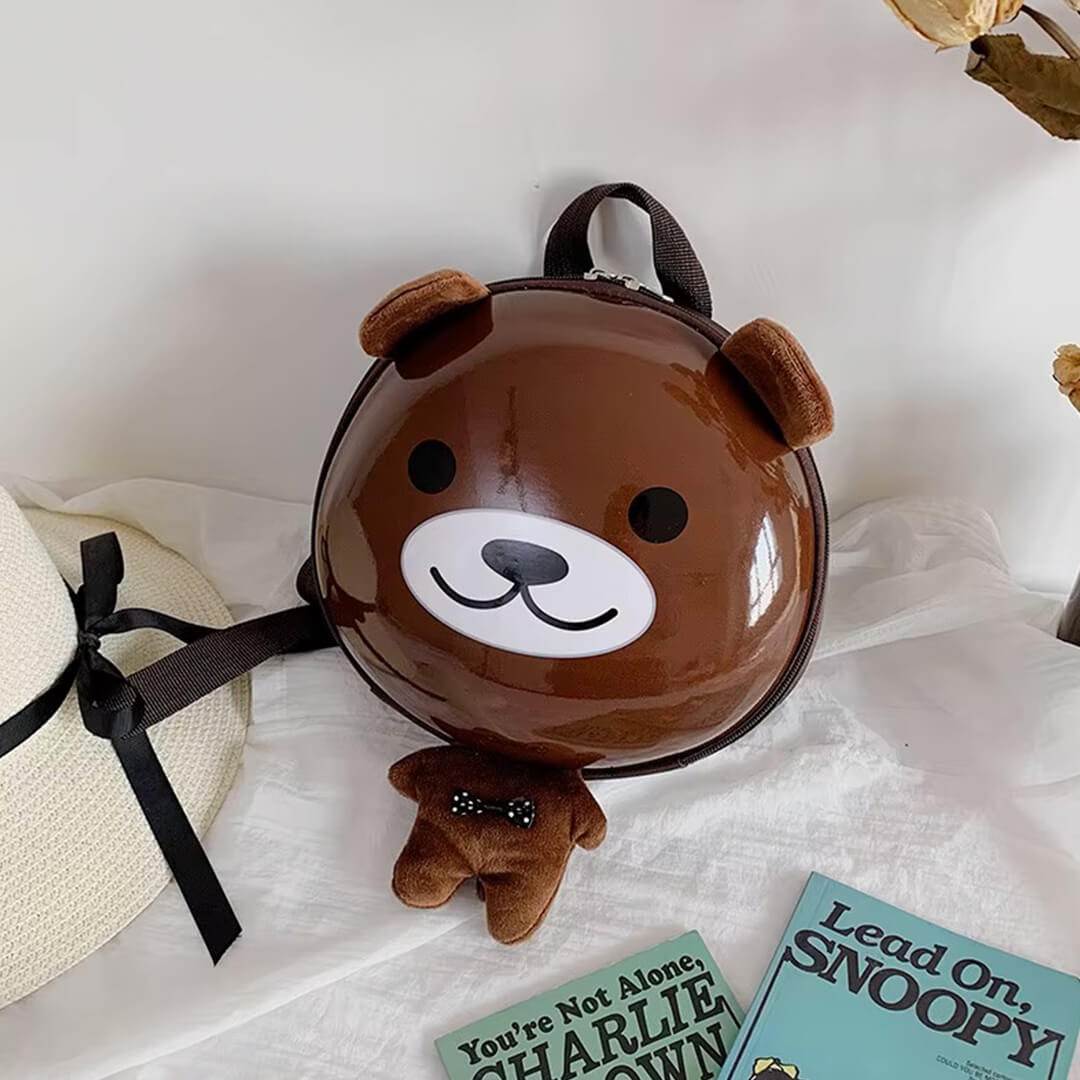 Kids Cute 3D Hard Shell Teddy Bear Backpack