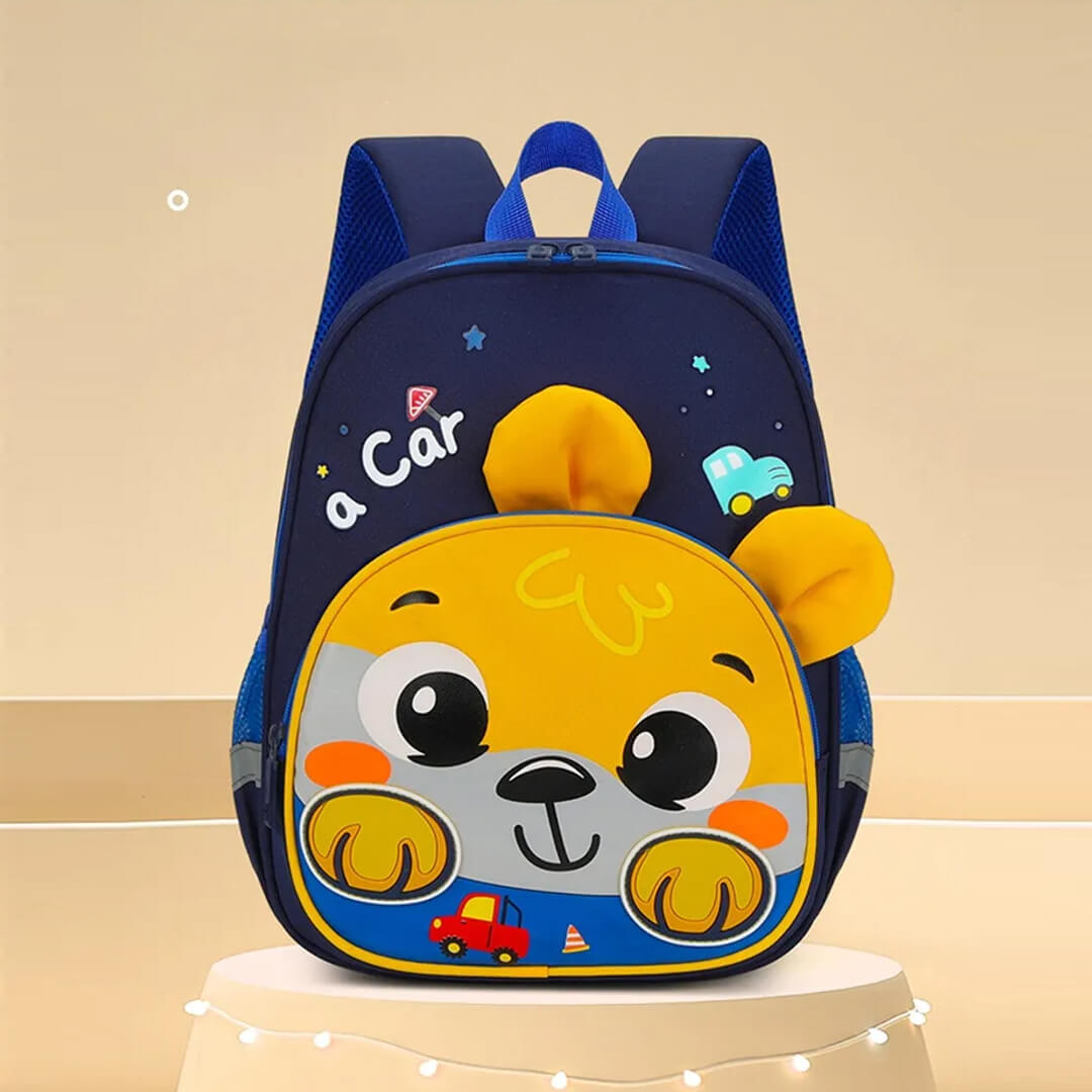 Cute navy and yellow bear backpack for kindergarten students