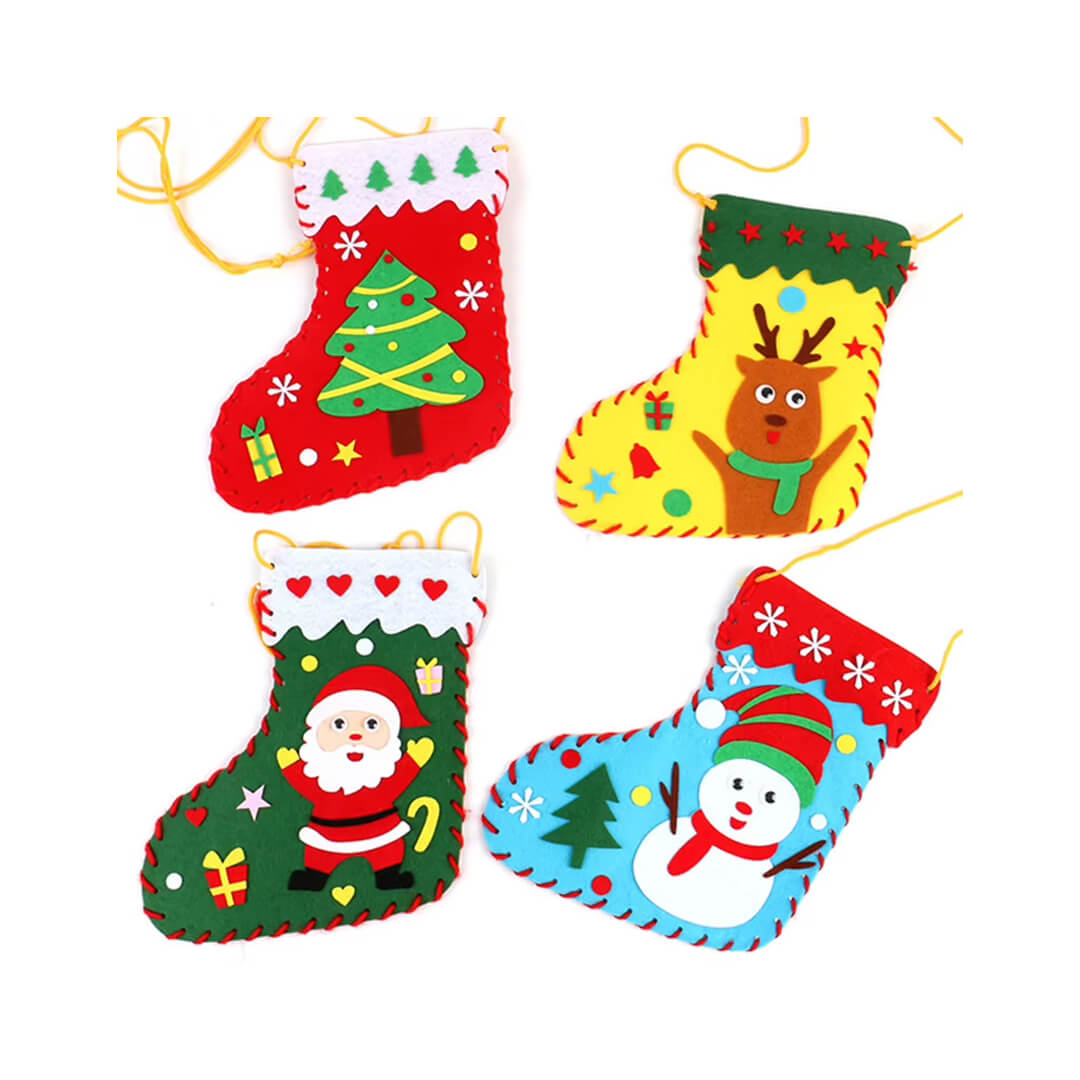 Kids DIY felt Christmas stocking sewing and craft kit