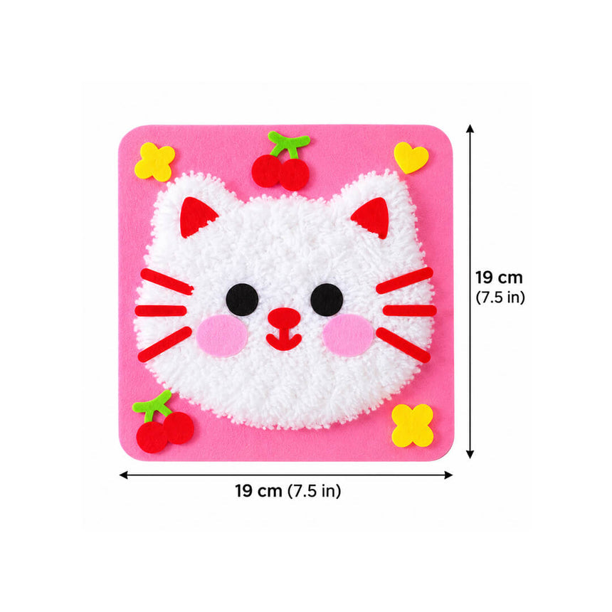 DIY sewing and fluffy yarn craft kit for kids, dimensions 19 cm 