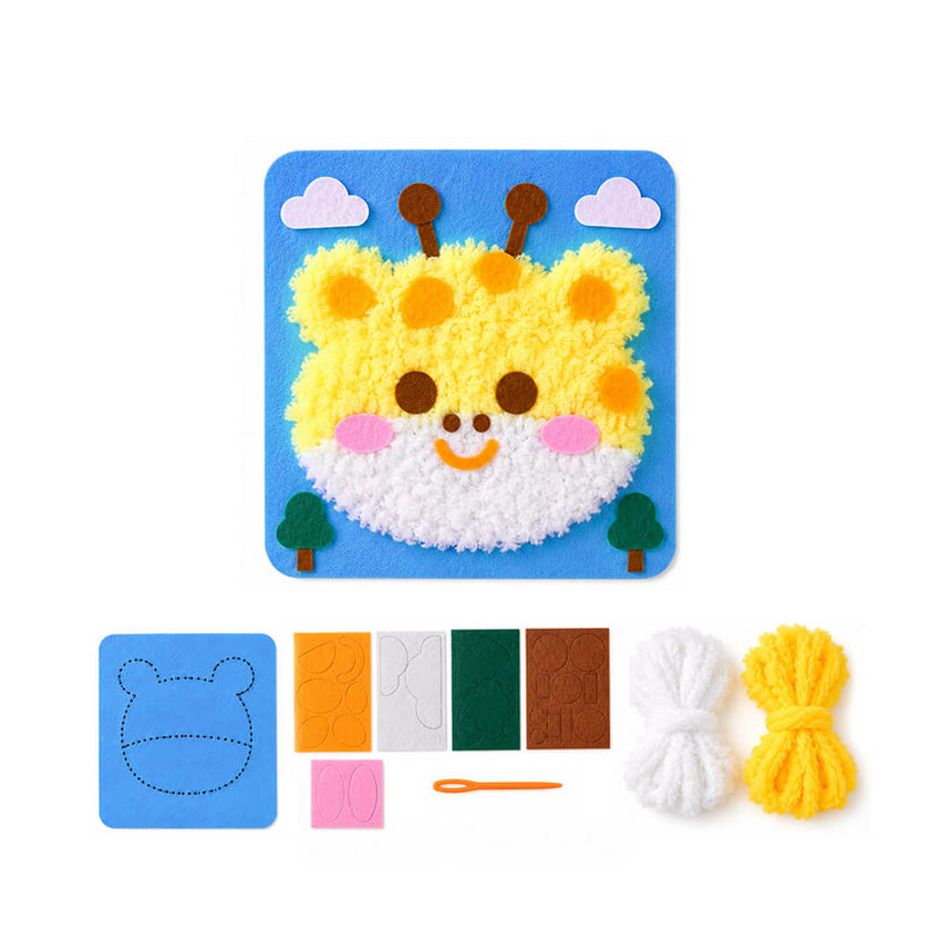 DIY deer sewing and fluffy yarn craft kit for kids