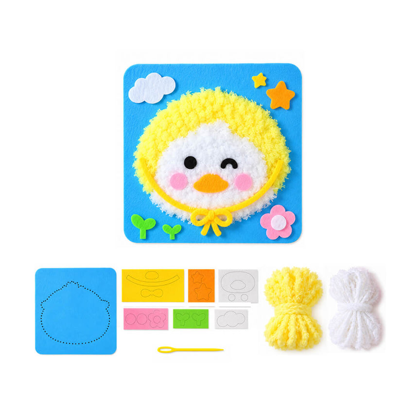 DIY duck sewing and fluffy yarn craft kit for kids