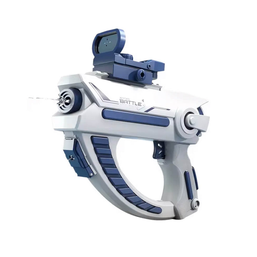 Blue electric and automatic water gun for outdoor play