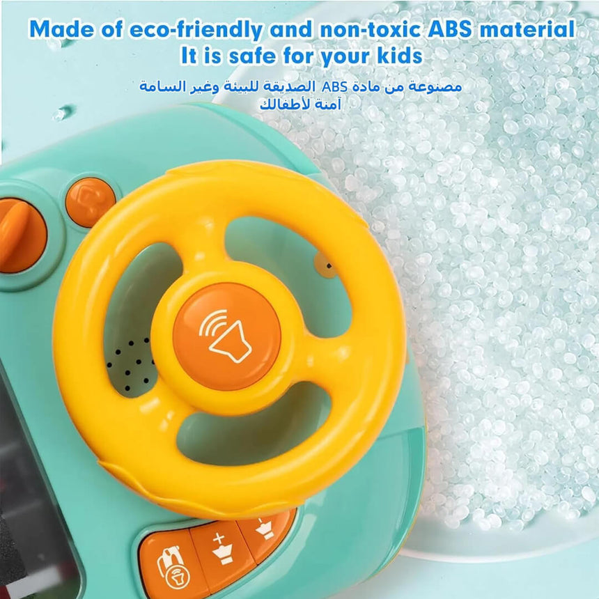 Toy car steering wheel made from eco-friendly, non-toxic material
