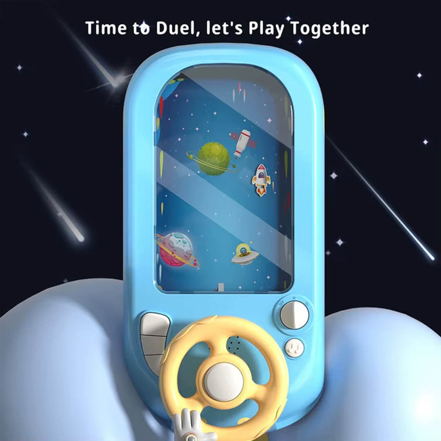 Rocket ship steering wheel driving game toy