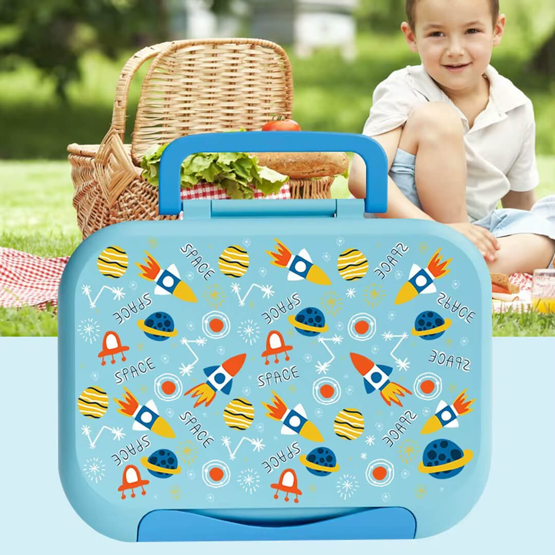 Space-themed school lunch box for school and picnic