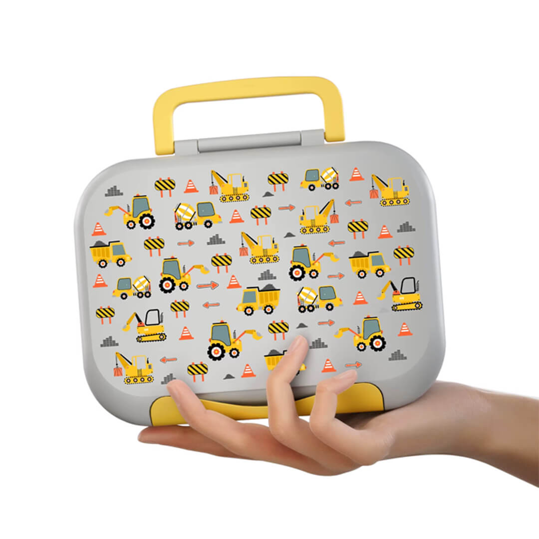 Construction vehicle lunch box for school and picnic
