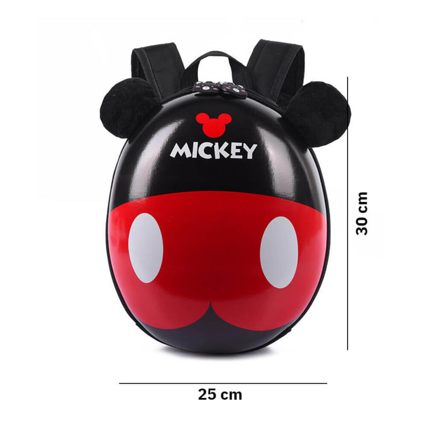 Kids Mickey 3D Hard Shell School Backpack Red & Black