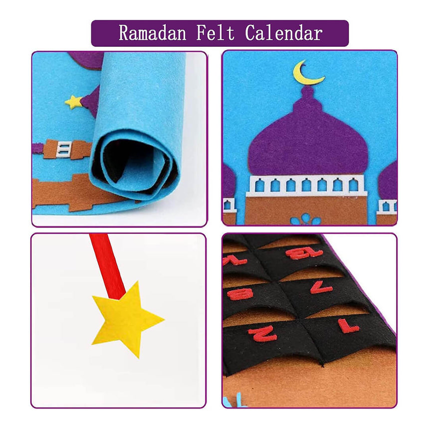 30-day Eid countdown, Ramadan felt calendar for kids