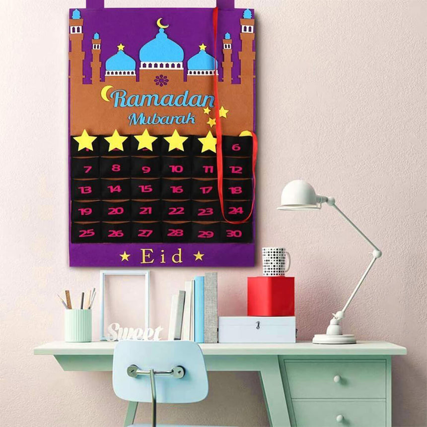 Kids' Ramadan calendar with mini compartments for treats or daily surprises