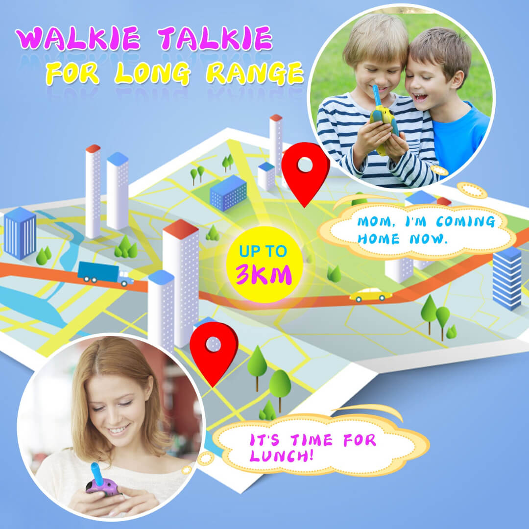 Adventure play walkie-talkie toys for kids with a 3 km range