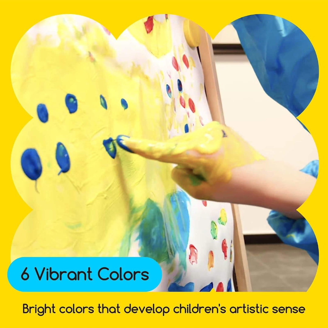 Kids finger paint tubes with bright washable colors