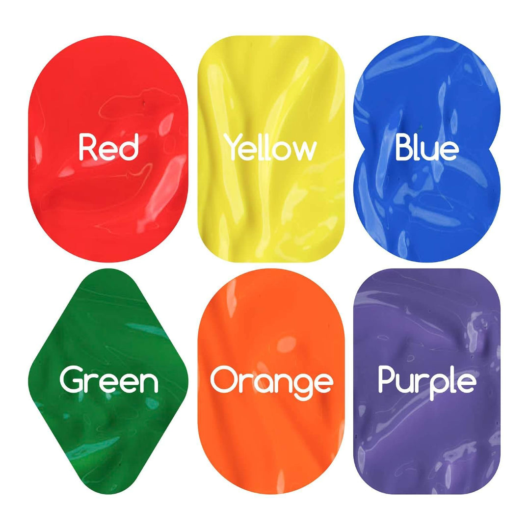 Kids finger painting set with smooth creamy texture