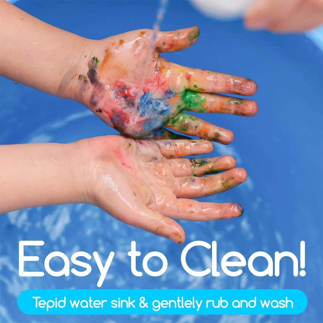 Kids washable finger paint set with non-toxic formula