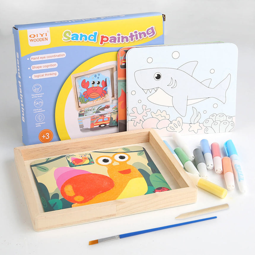Educational water and sand art kit for creative play
