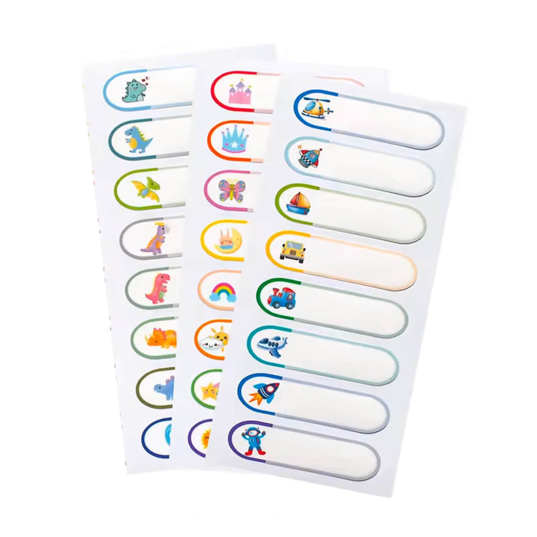 Kids Waterproof Name Tag Labels and ABC Sticker