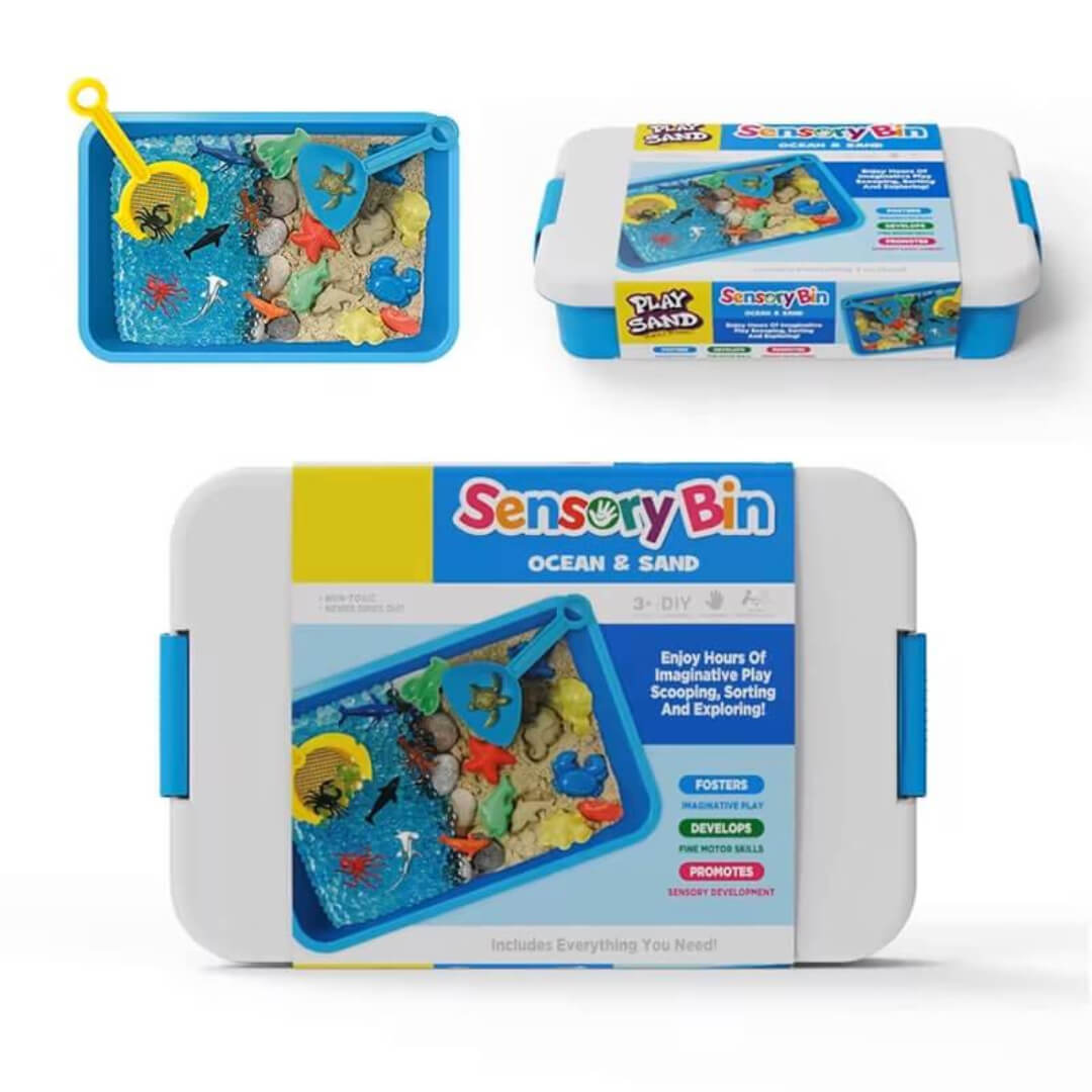 Ocean theme kinetic sand play set for kids
