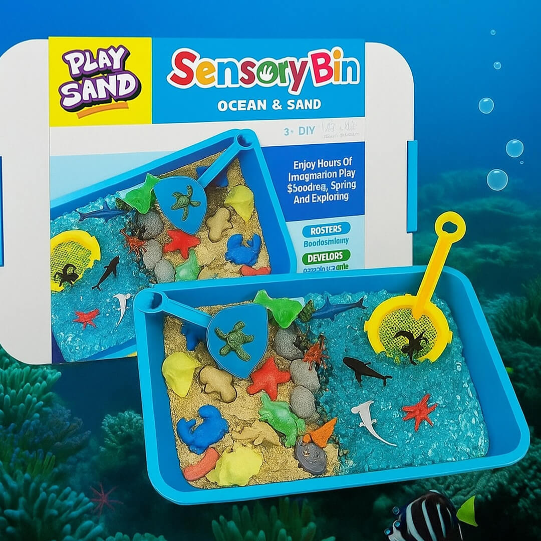 Non-toxic kinetic sand toy set with tools