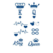 King and Queen Semi-Permanent Jagua Tattoo