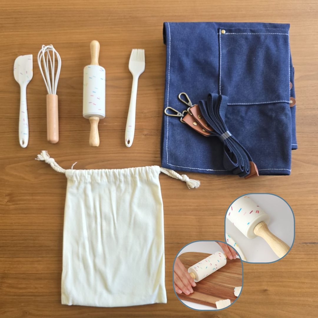 Le P'tit Sous-Chef Kids Baking Set With Silicone Brush