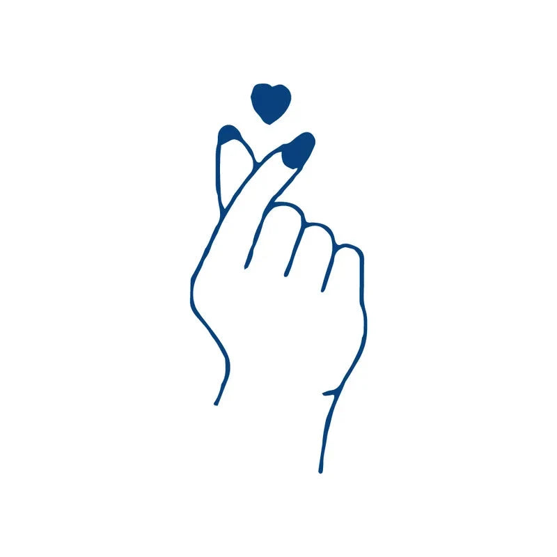 korean heart hand emoji jagua tattoo