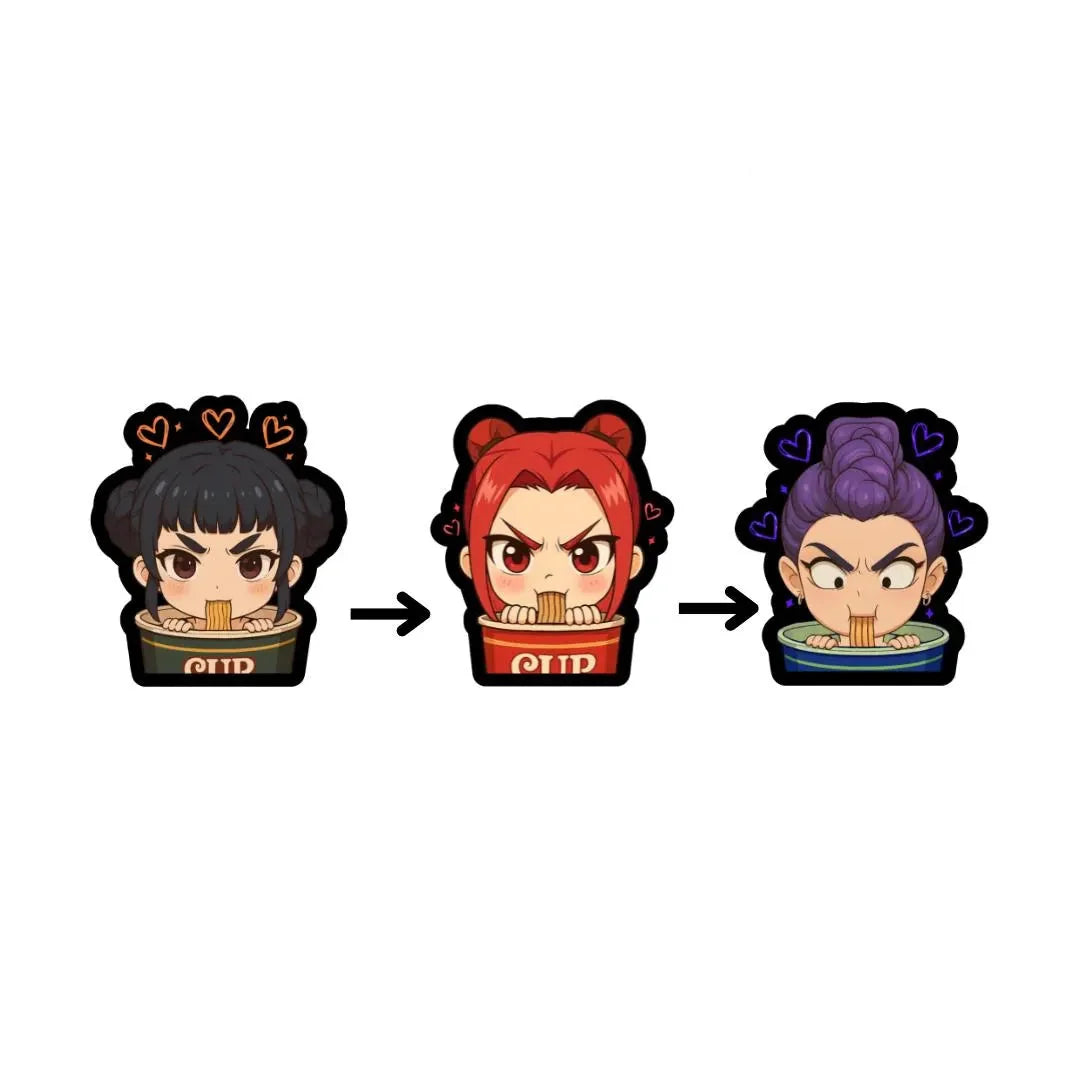 Rumi Zoey Mira Kpop Demon Hunters 3D Motion Stickers