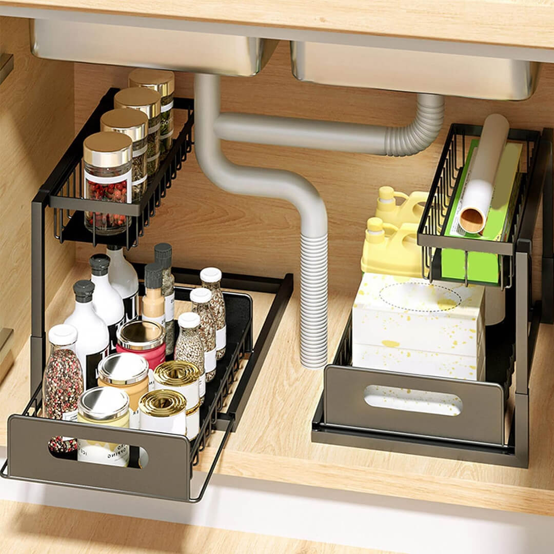 Kitchen Under-cabinet rack  for storage organization