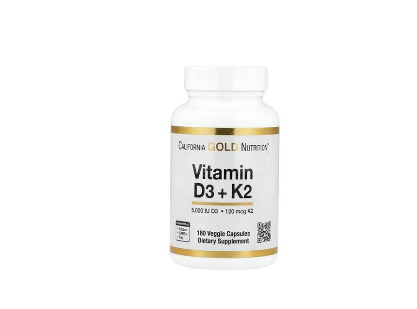California Gold Vitamin D3 5000 IU + K2 60 Capsules