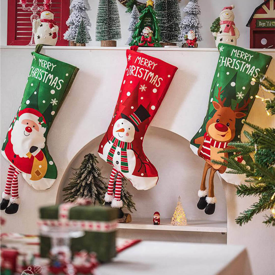 Large Stocking Decoration For Fireplace And Gifting 26x46 cm