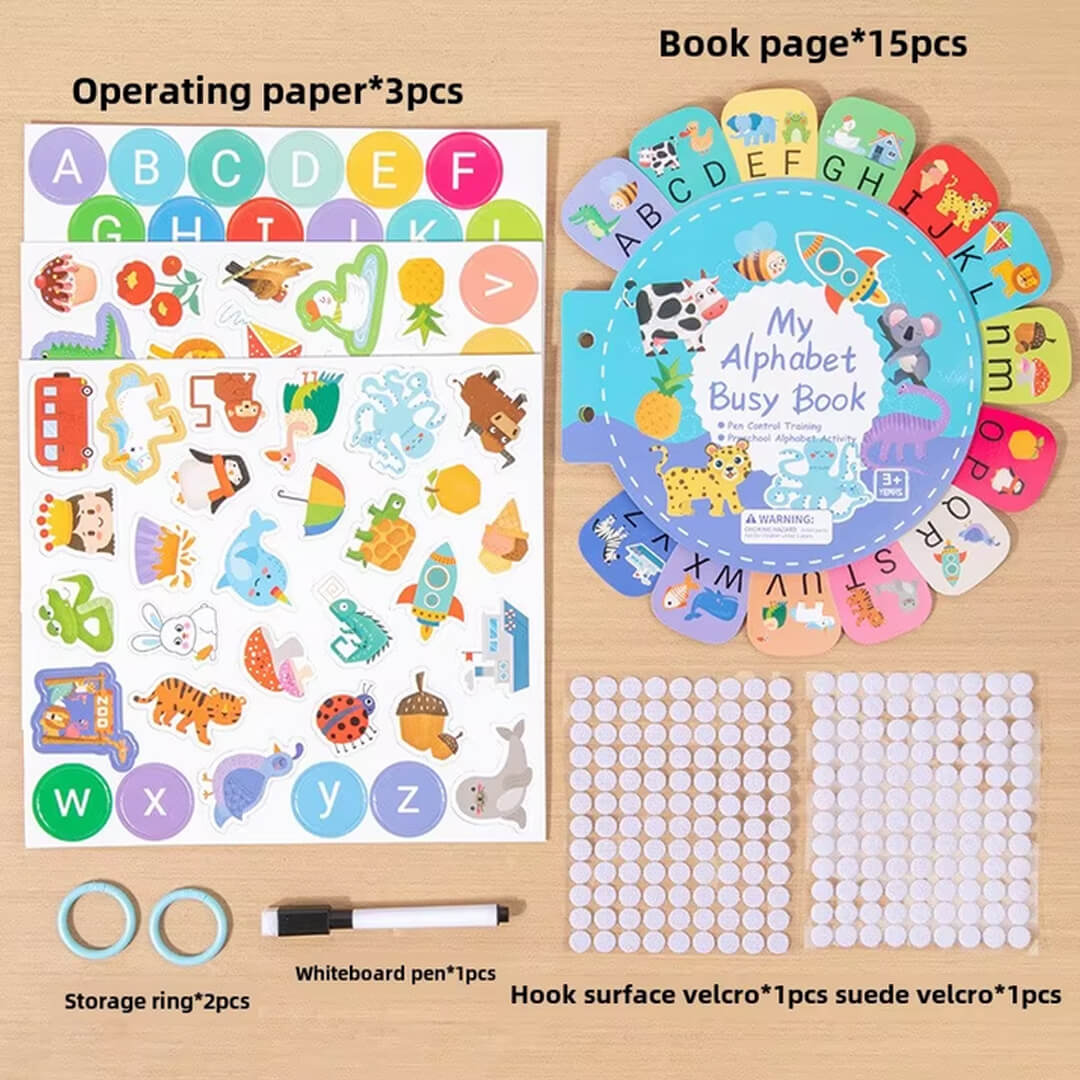 Montessori busy book for early learning skills
