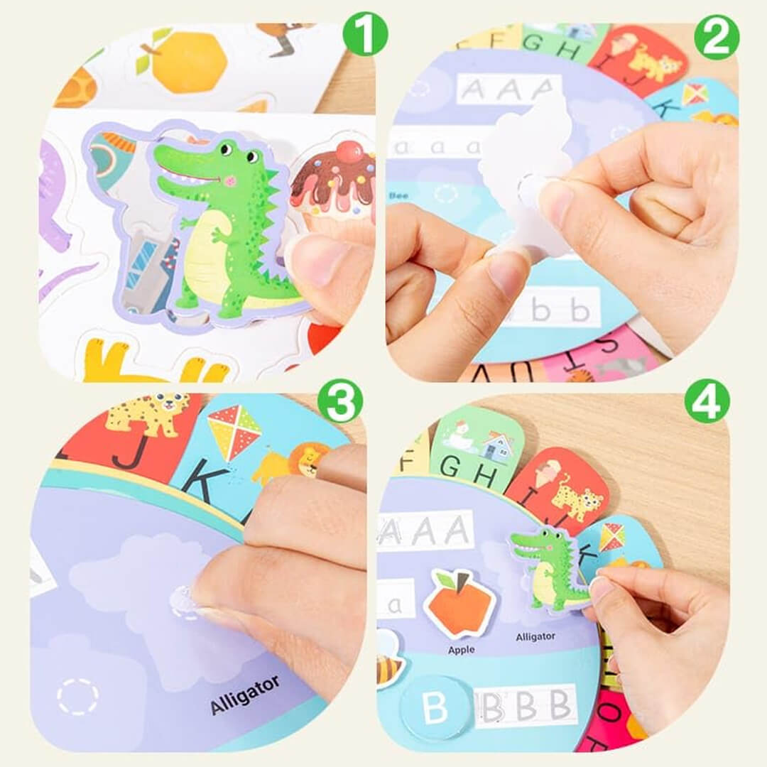 ABC book with animal matching and tracing