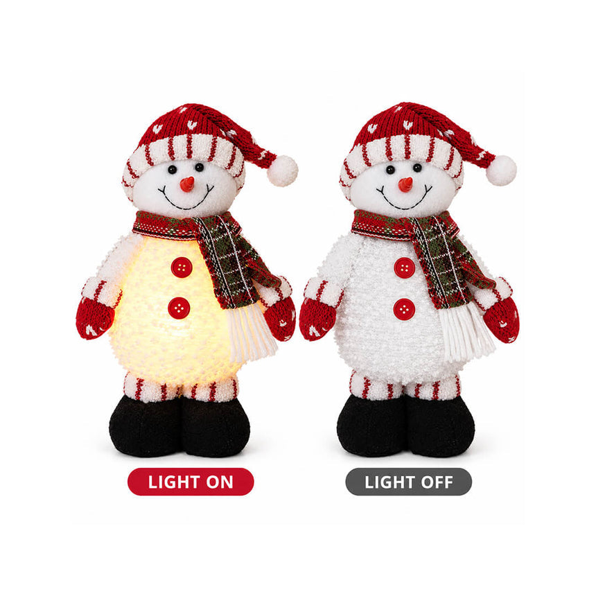 Snowman Christmas doll with warm LED light