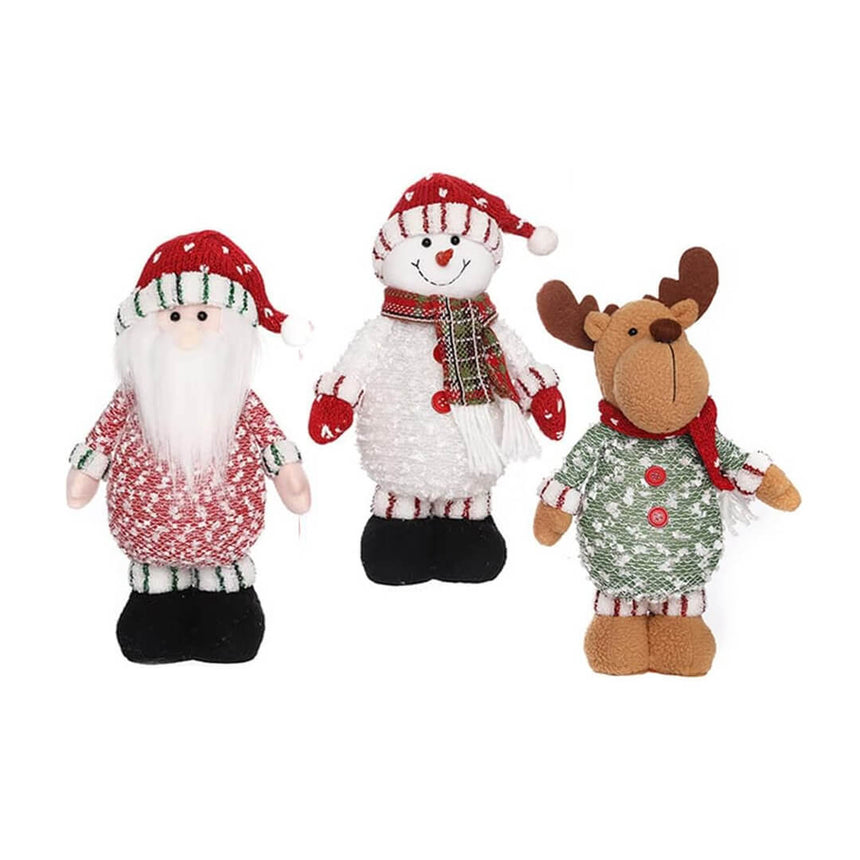 Santa Snowman and Deer Christmas table decorations