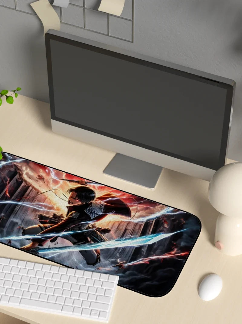 Shingeki No Kyojin Levi Ackerman Mousepad Size 70 by 30 cm